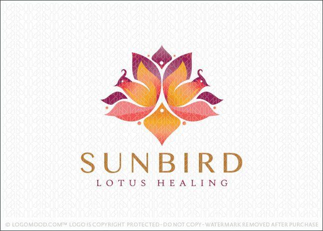 Healing Logo - Readymade Logos for Sale Sun Bird Lotus Healing | Readymade Logos ...