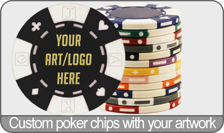 210 Logo - Card Suited Custom poker chips with your logo