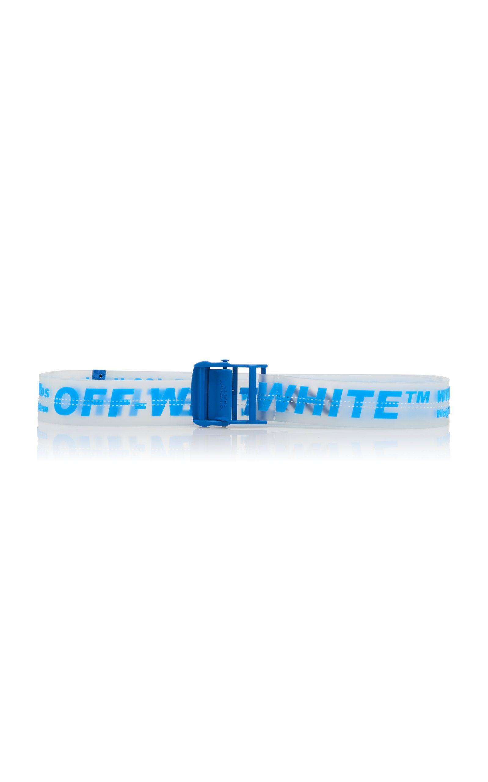 Translucent Logo - Off-White 35Mm Logo Printed Pvc Transparent Belt In Transp/Blue ...