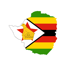 Zimbabwe Logo - Flag map of Zimbabwe logo vector