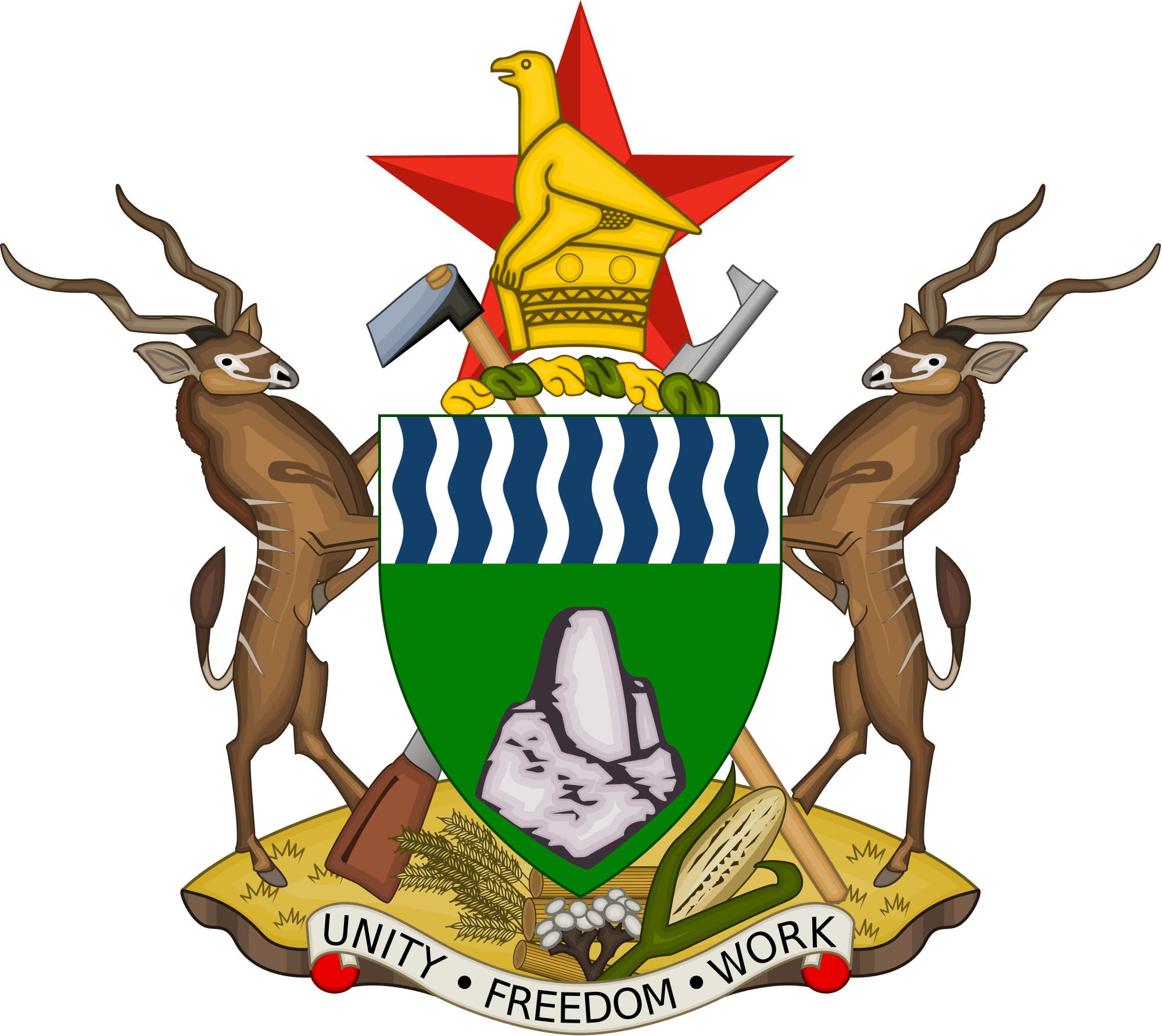 Zimbabwe Logo - Coat of arms of Zimbabwe