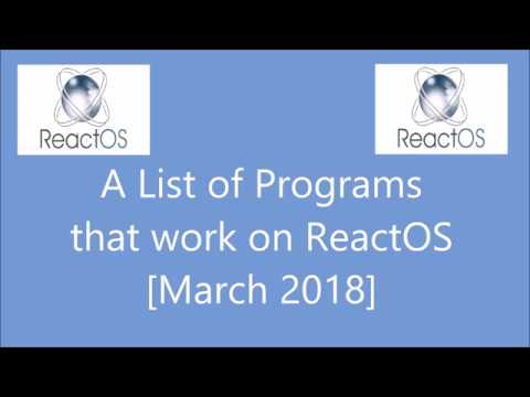 ReactOS Logo - A list of Programs that work on ReactOS [March 2018] - YouTube