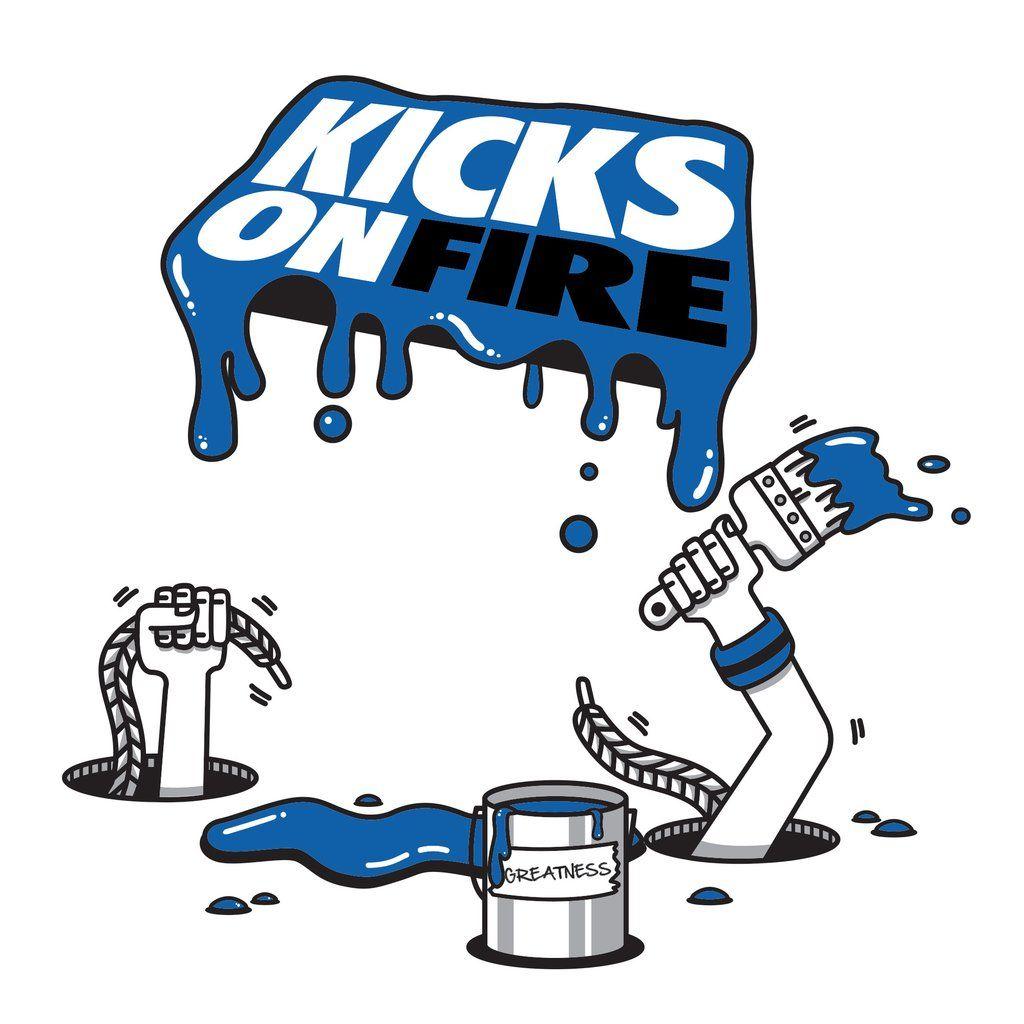 KicksOnFire Logo - KicksOnFire T Shirt In Greatness Royal Blue
