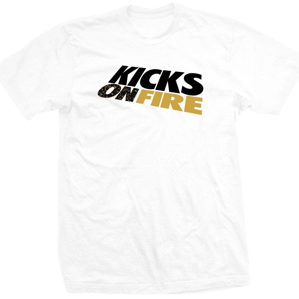 KicksOnFire Logo - KicksOnFire T-Shirt - White Olympic Gold (Limited Offer ...