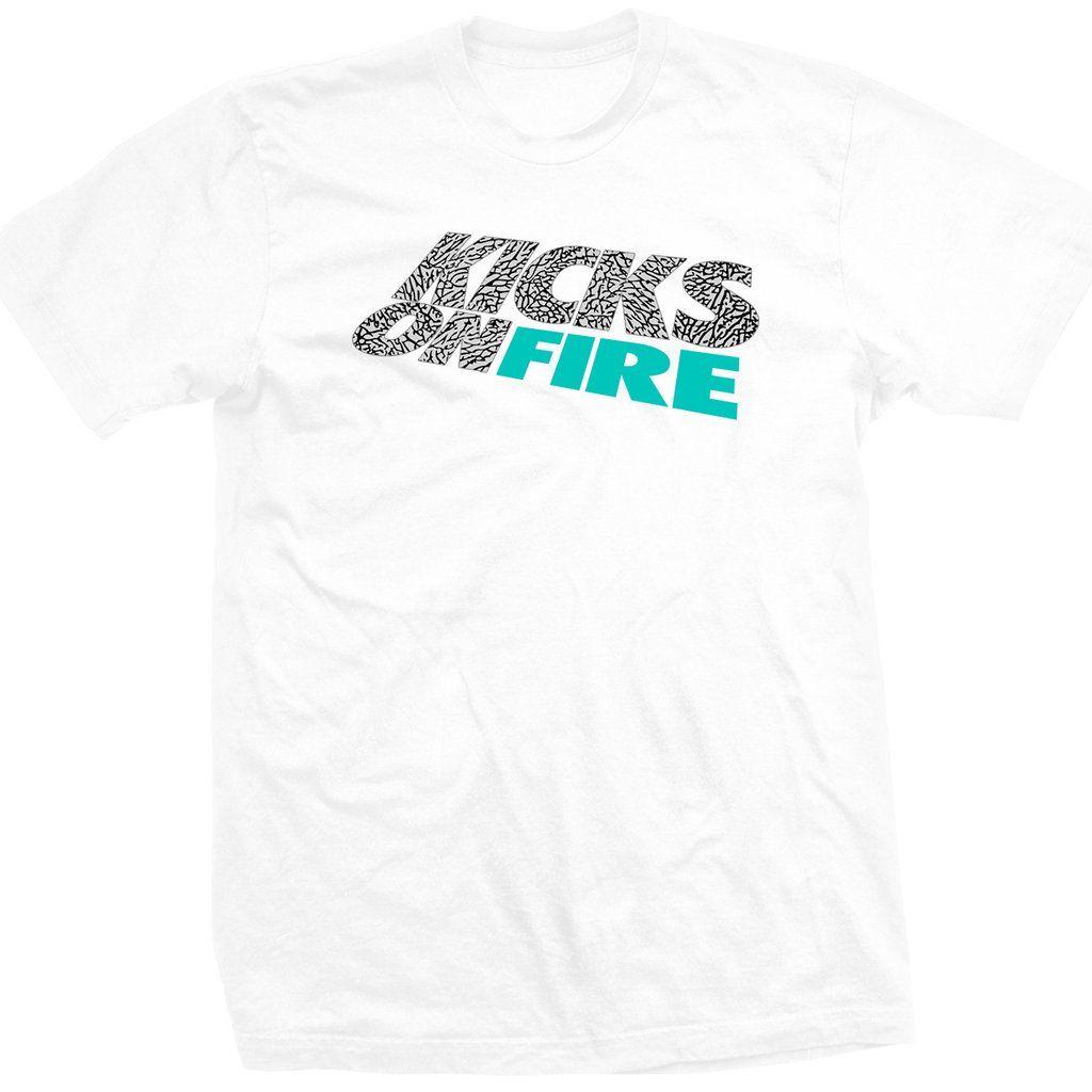 KicksOnFire Logo - KicksOnFire T Shirt / Clear Jade Limited Offer