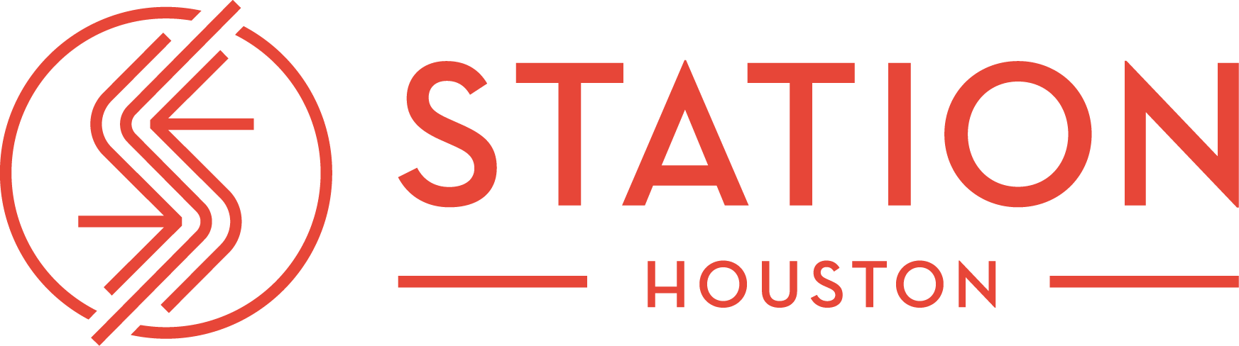 Houston Logo - Station Logo Breakout Horiz Red