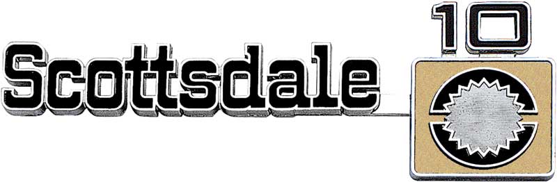 Scottsdale Logo - 1975-80 GM Truck Scottsdale 10 Front Fender Emblem