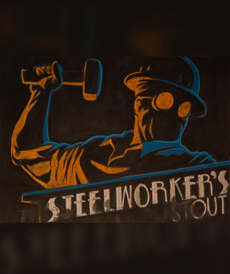 Steelworker Logo - Steelworkers' Oatmeal Stout | Fegley's Brew Works Flagship Beer