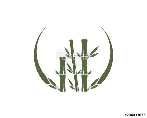 Bamboo Logo - Bamboo leaf icon logo vector