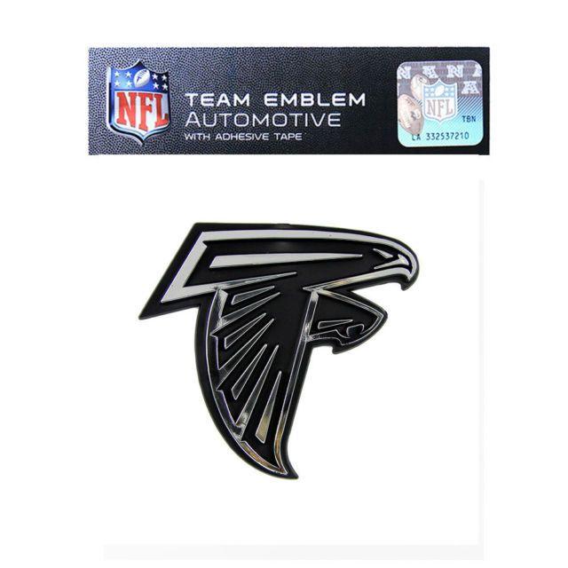 Falcans Logo - NFL Nf02 Atlanta Falcons Logo Chrome Auto Emblem 3x3