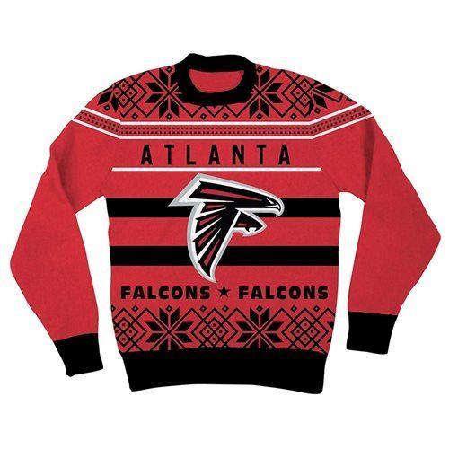 Falkons Logo - NFL Atlanta Falcons Logo Adult Red Football Ugly Christmas Sweater