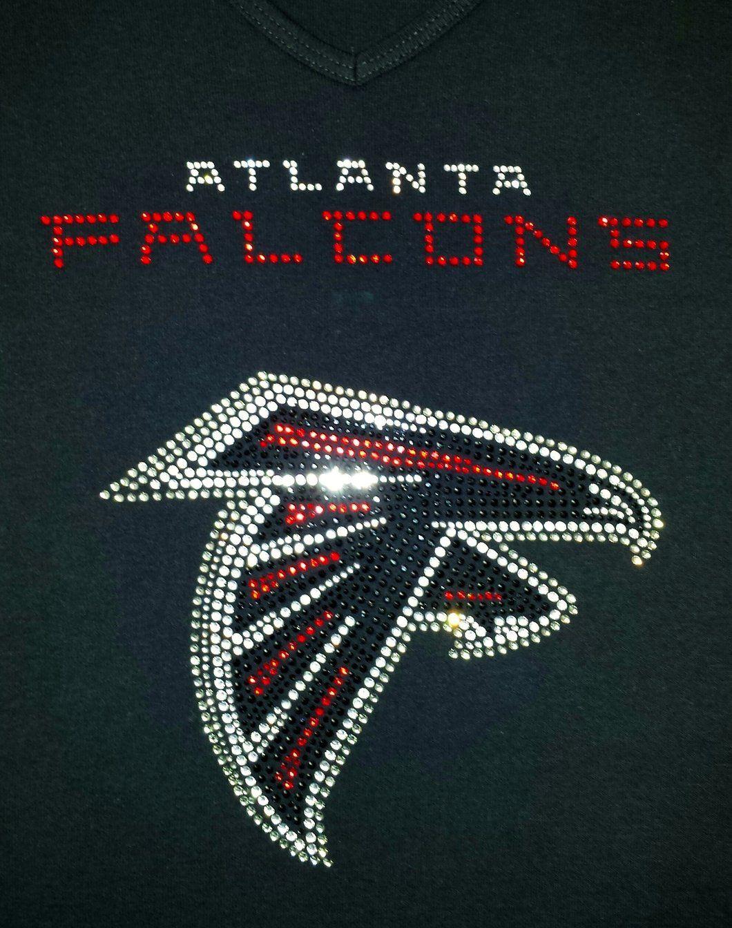 Falcans Logo - Atlanta Falcons Logo Bling Tee – Iced Out Designs