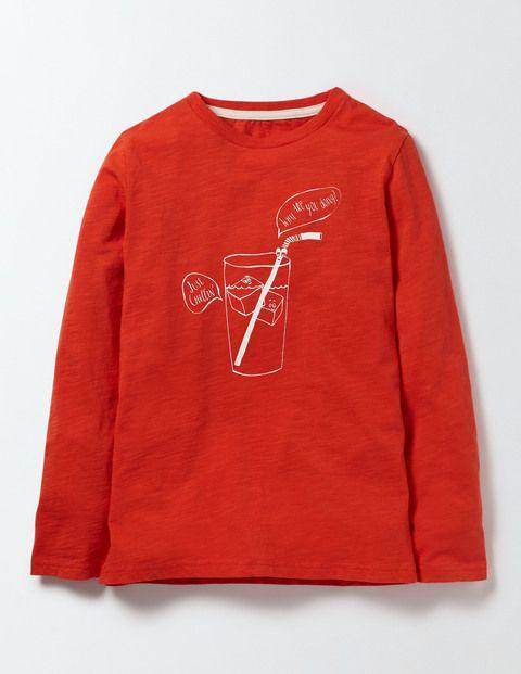 Boden Logo - Boden Boyss Ziggy Red Tops & T Shirts Sleeve Logo T Shirt