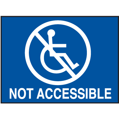 Handicap-Accessible Logo - Handicap Not Accessible Decals. Seton School Safety
