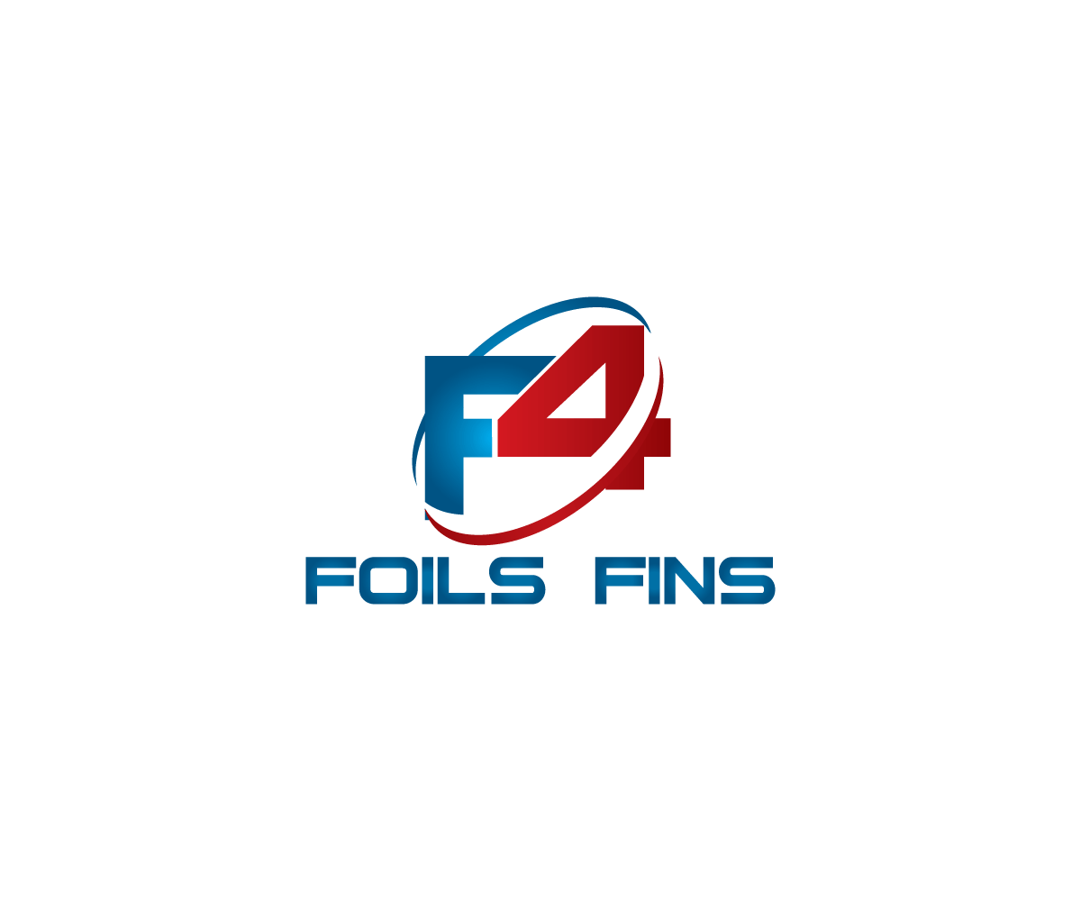 F4 Logo - Bold, Colorful, It Company Logo Design for F FOILS FINS or FINS F4