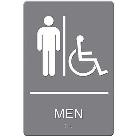 Handicap-Accessible Logo - Amazon.com : Headline Sign ADA Sign, Men Restroom Wheelchair