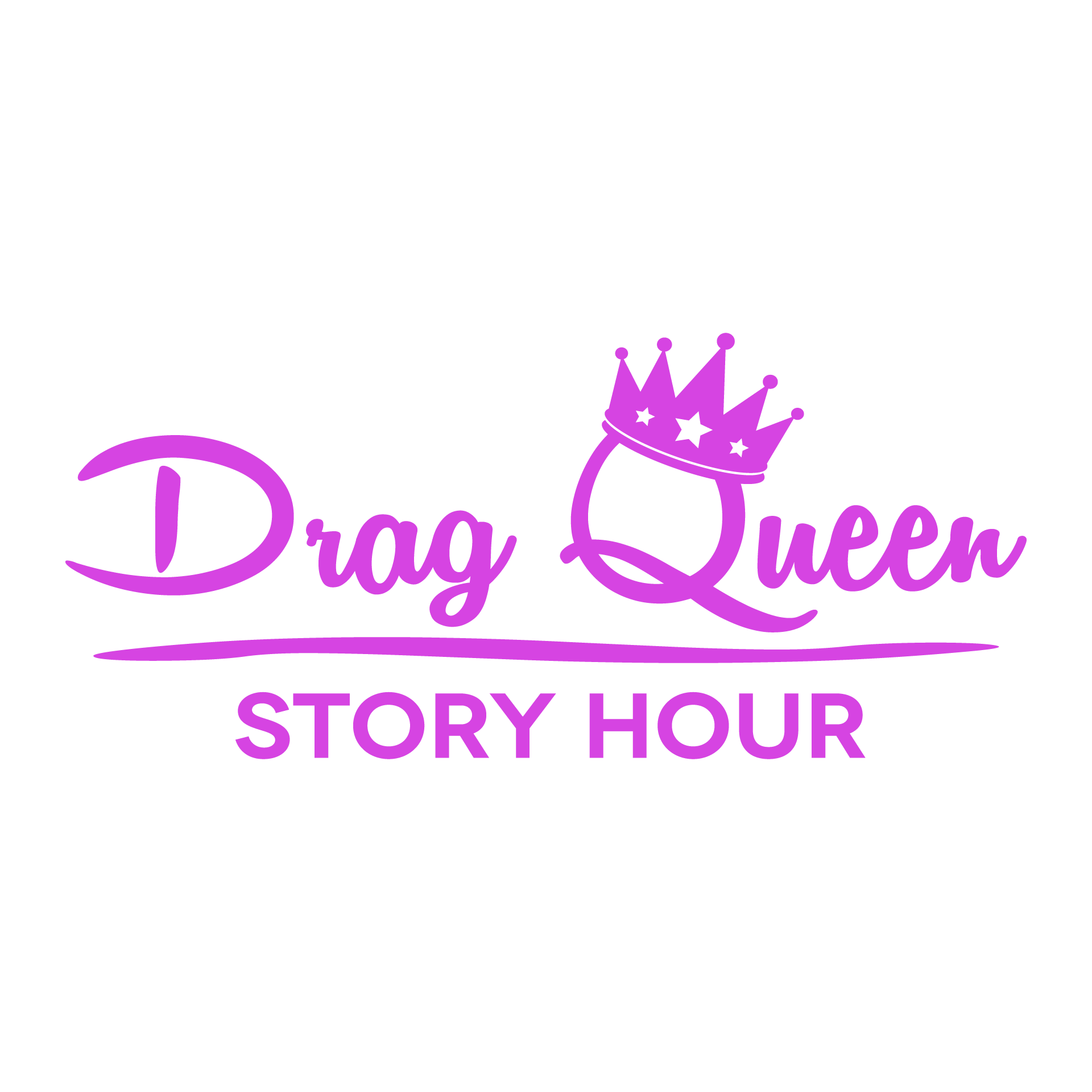 Fuschia Logo - dqsh-logo-fuschia – Drag Queen Story Hour