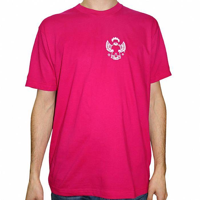 Fuschia Logo - TEST PRESSING Angel Toy Mini Logo T Shirt fuschia pink with white