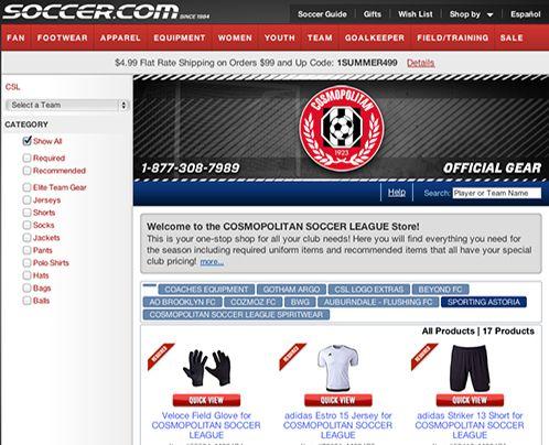 Soccer.com Logo - SHOP AT EUROSPORT!. Cosmopolitan Soccer League