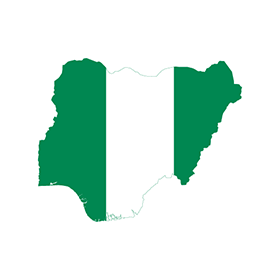 Nigeria Logo - Flag map of Nigeria logo vector