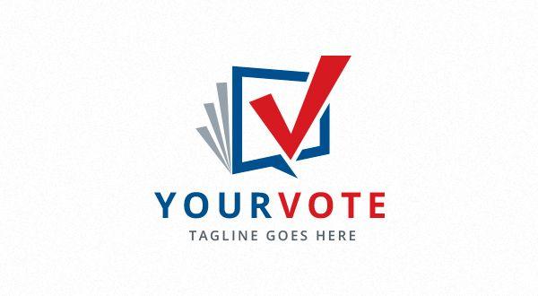 Vote Logo - Your - Vote - Checkmark Logo - Logos & Graphics