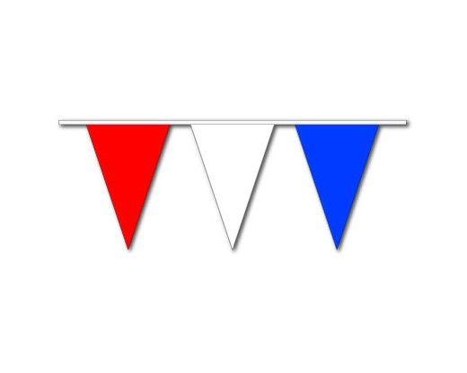 Red and White Triangle Logo - Red White Blue Triangle Pennants & Streamers