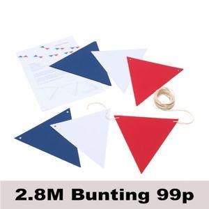 Red and White Triangle Logo - DIY Party Bunting Red White Blue Triangles Birthday Wedding