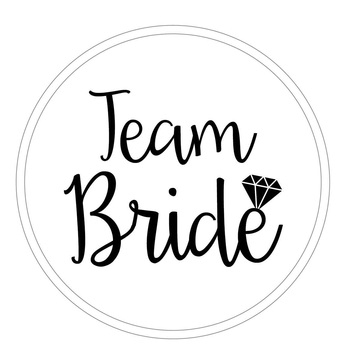 Bride Logo - Team Bride Badges - Polkadot Weddings