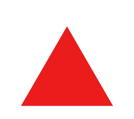 White Triangle Logo - File:Red triangle with thick white border.svg - Wikimedia Commons