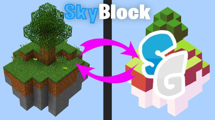 Mcpedl Logo - SG Logo SkyBlock [Survival] | Minecraft PE Maps