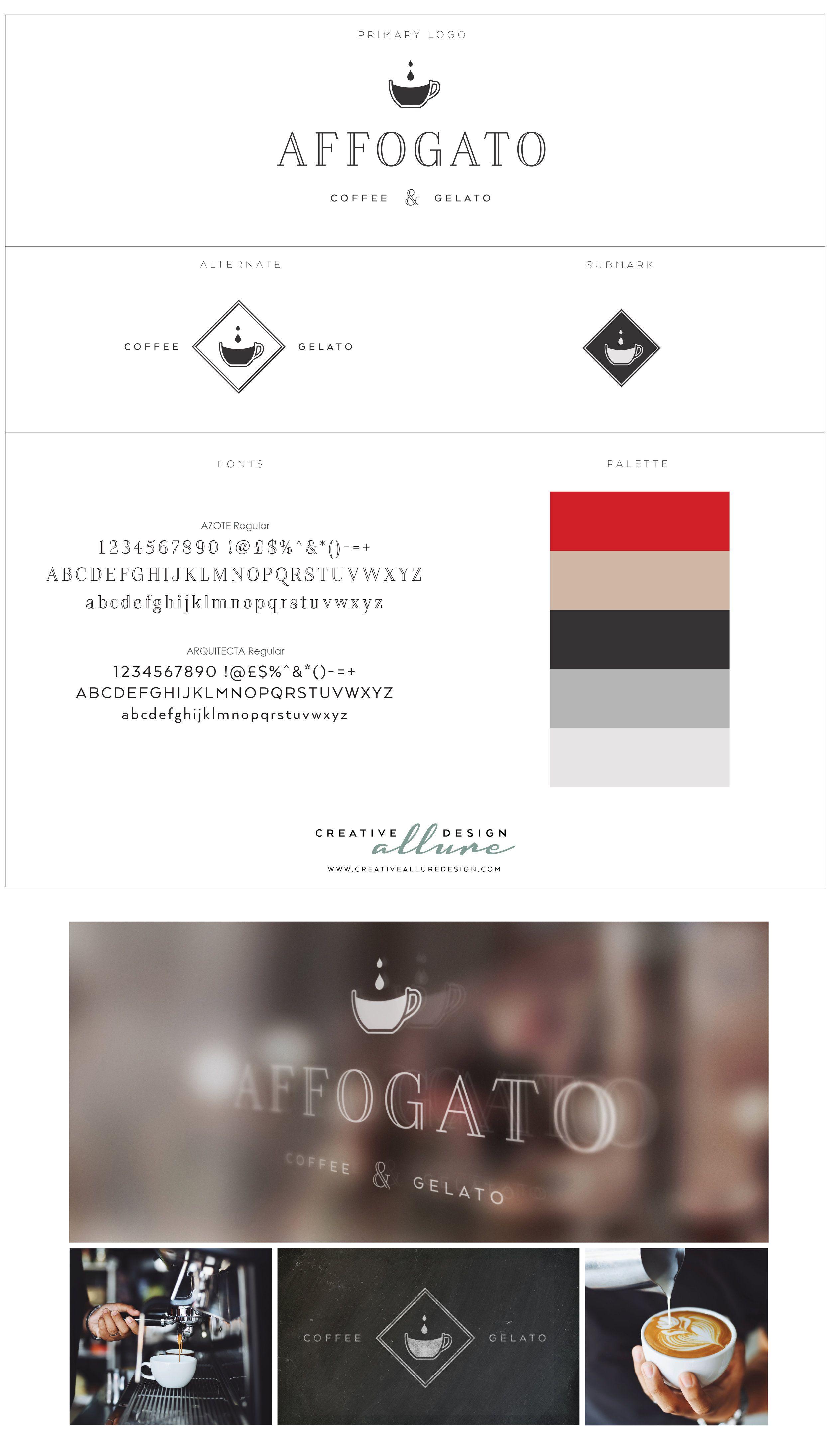 Affogato Logo - AFFOGATO BRAND | Creative Allure Design | My Work | Design, Logo ...