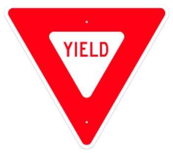 Red and White Triangle Logo - Yield Sign - 30