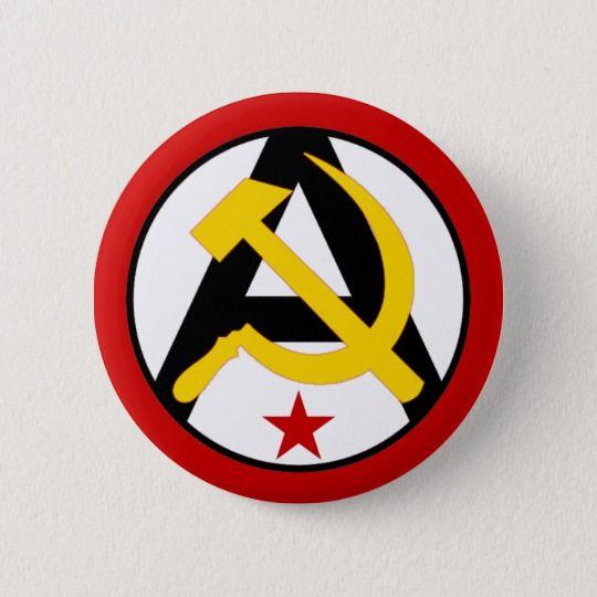 Comunist Logo - Anarcho-communist logo button | Zazzle.com