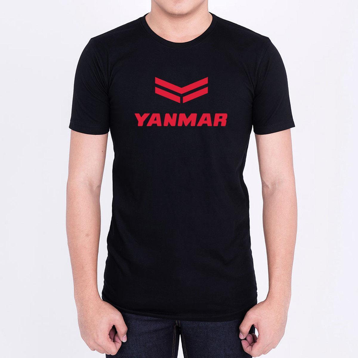 Yanmar Logo - YANMAR LOGO BRAND JAPAN MACHINE HOLDING Men Black Short Sleeve