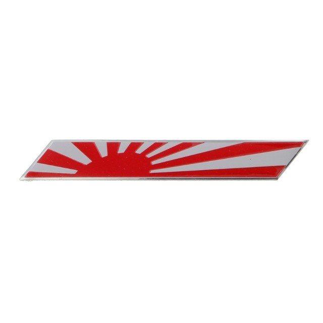 Parallelogram Logo - Aluminum Japanese Flag Parallelogram Car Sticker Logo Emblem Badge ...