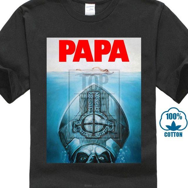 Jaws Logo - New Ghost Bc Band Papa Emeritus Ii Jaws Logo Men'S Black T Shirt