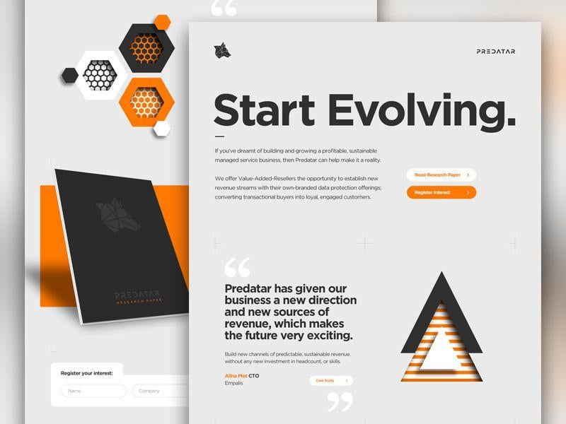 Predata Logo - Predatar website design by Mike Kus | Dribbble | Dribbble