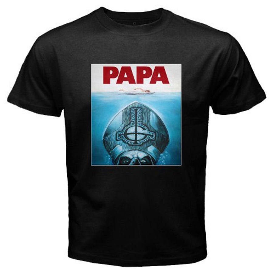 Jaws Logo - New GHOST BC Band Papa Emeritus II Jaws Logo Men'S Black T Shirt