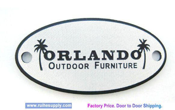 Aluminum Logo - E1047 High Glossy Aluminum Logo Tags for Outdoor Furniture | Ruihe ...