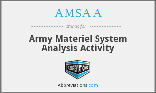 AMSAA Logo - AMSAA - Army Materiel System Analysis Activity