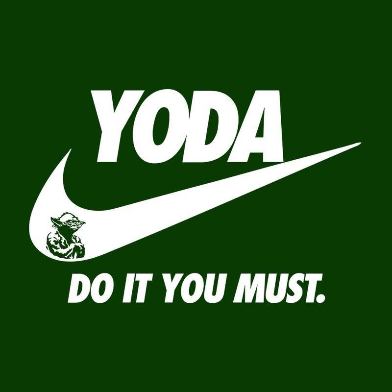 Yoda Logo - Star Wars Yoda Do It You Must Nike Logo