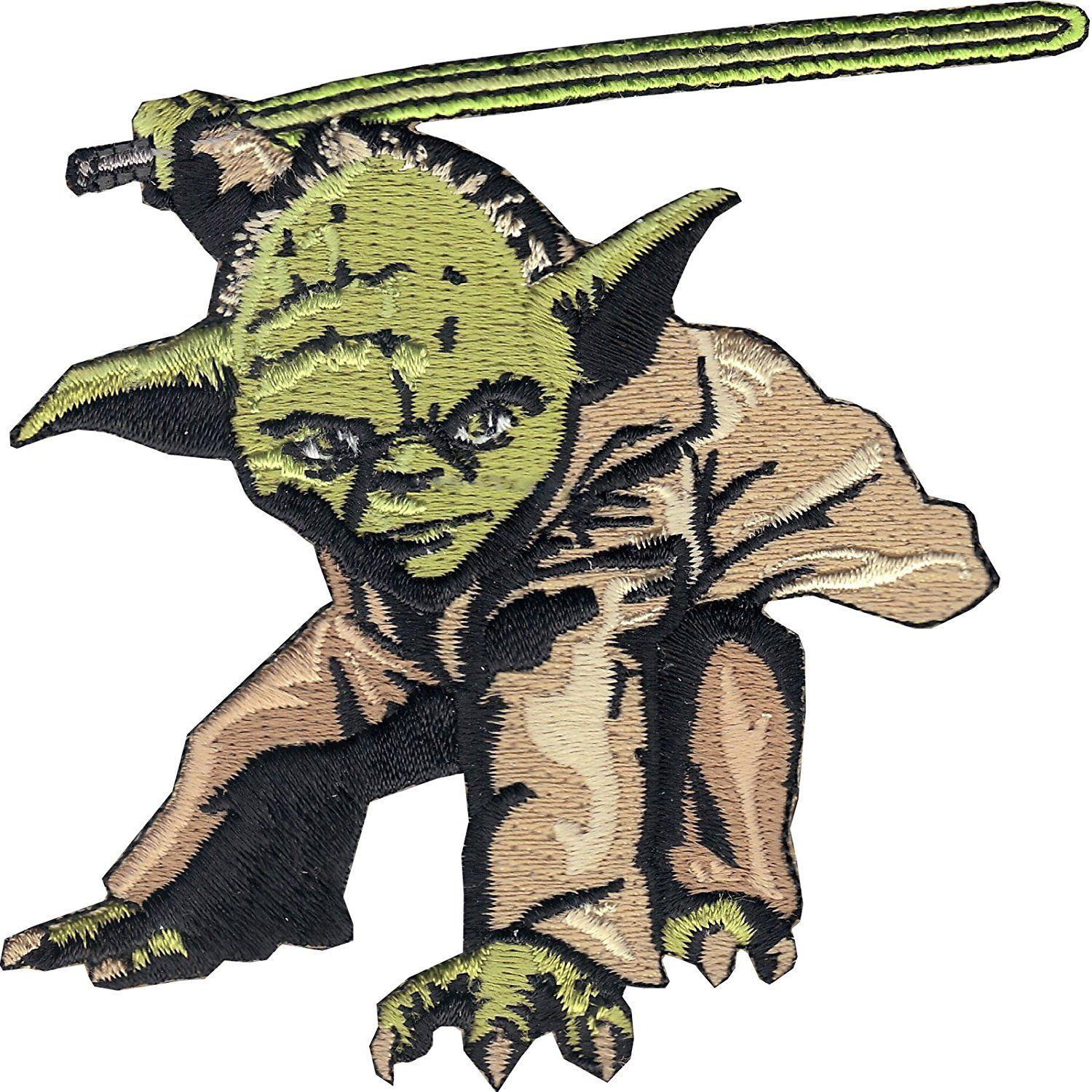 Yoda Logo - Star Wars Yoda Jedi Master Badge Logo Patch Fighter Crest IronOn