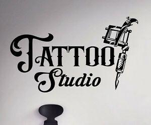 Tattoo Logo - Tattoo Parlor Wall Decal Studio Salon Vinyl Sticker Window Logo ...