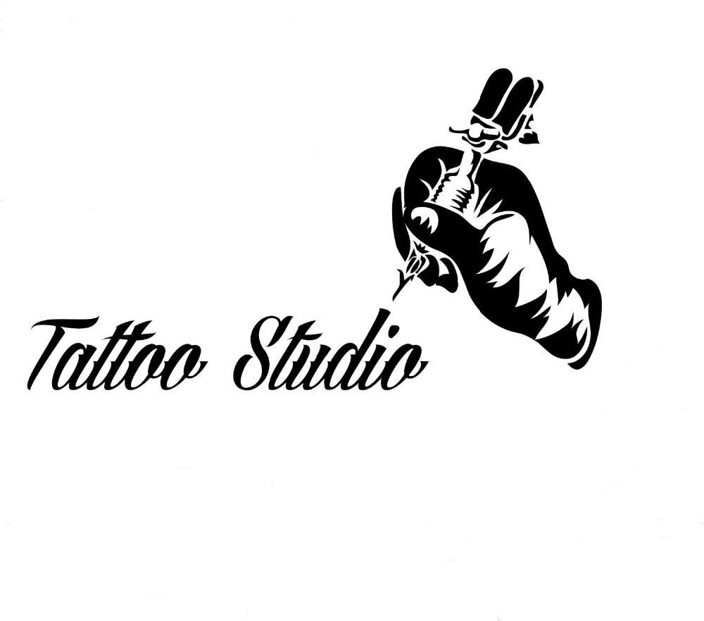 Tattoo Logo - Tattoo Salon Wall Window Decoration Tattoo Machine Vinyl Wall ...