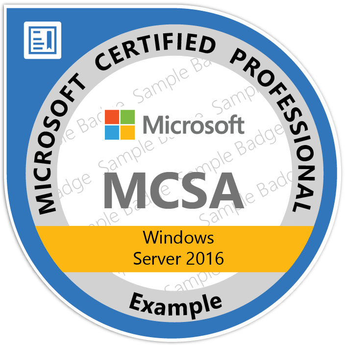 MCSA Logo - MCSA: Windows Server 2016 Certification