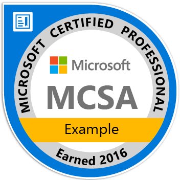 MCSA Logo - Show your skills with Microsoft badges