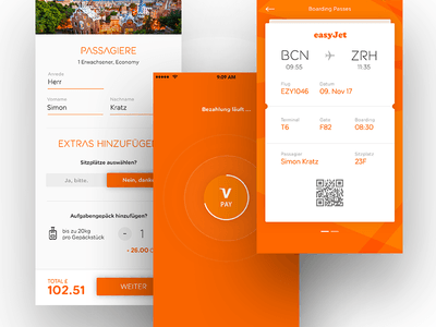 easyJet Logo - easyJet Mobile App – Redesign Concept – Checkout by Simon Kratz ...