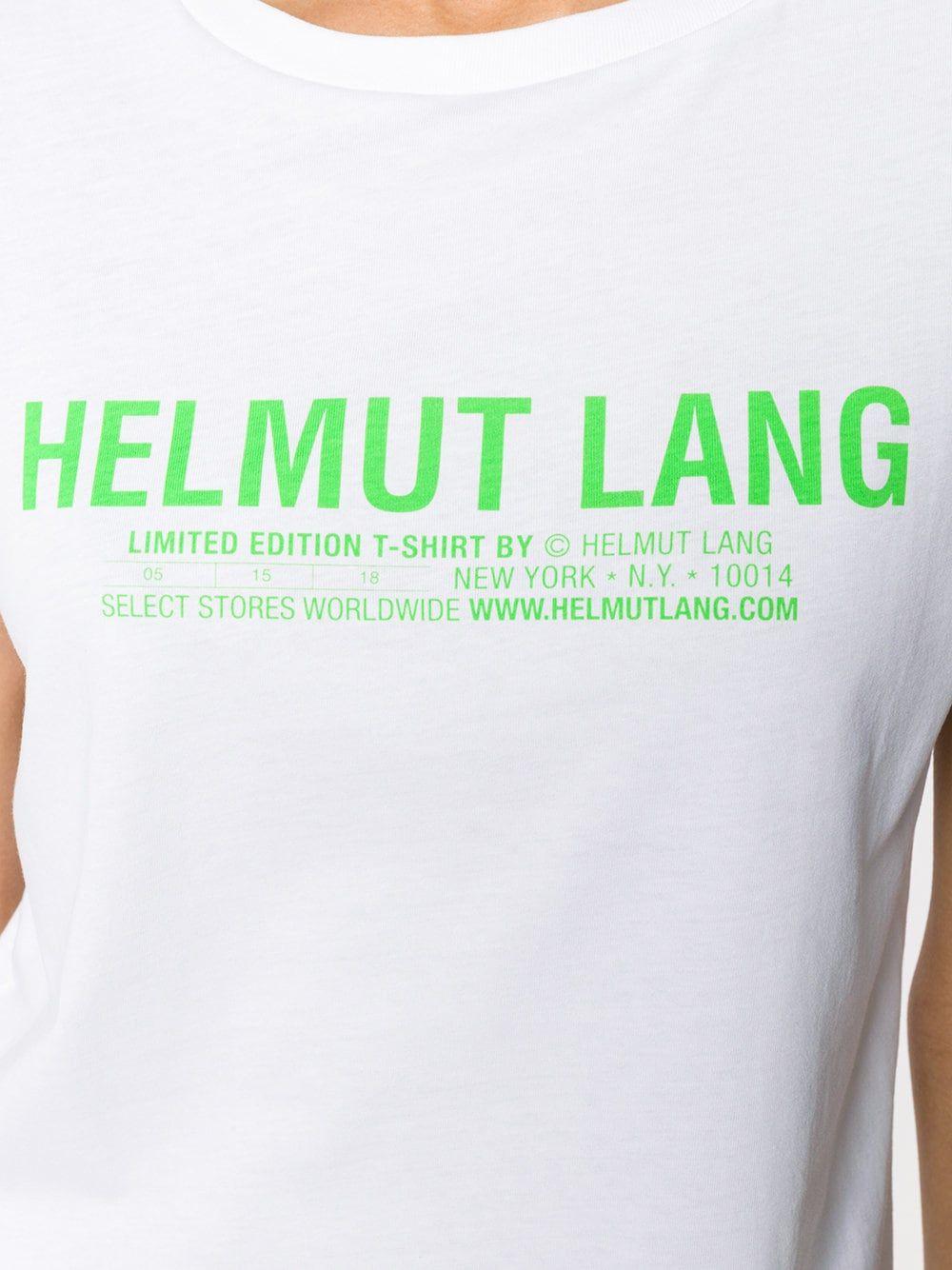 Lang Logo - Helmut Lang logo T-shirt X9S WHITE/POISON Fresh and elegant ONUAUQ