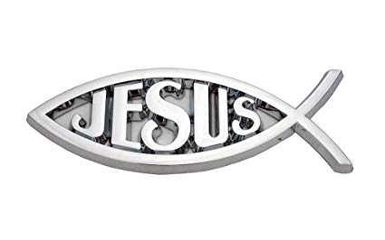 Ichthus Logo - Amazon.com: CLA Jesus Christian Fish Symbol Ichthus Chrome Emblem ...