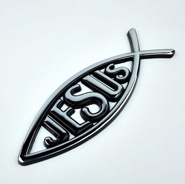 Ichthus Logo - Auto Car 3D Metal Christian Jesus Fish Emblem Sticker Car Badge